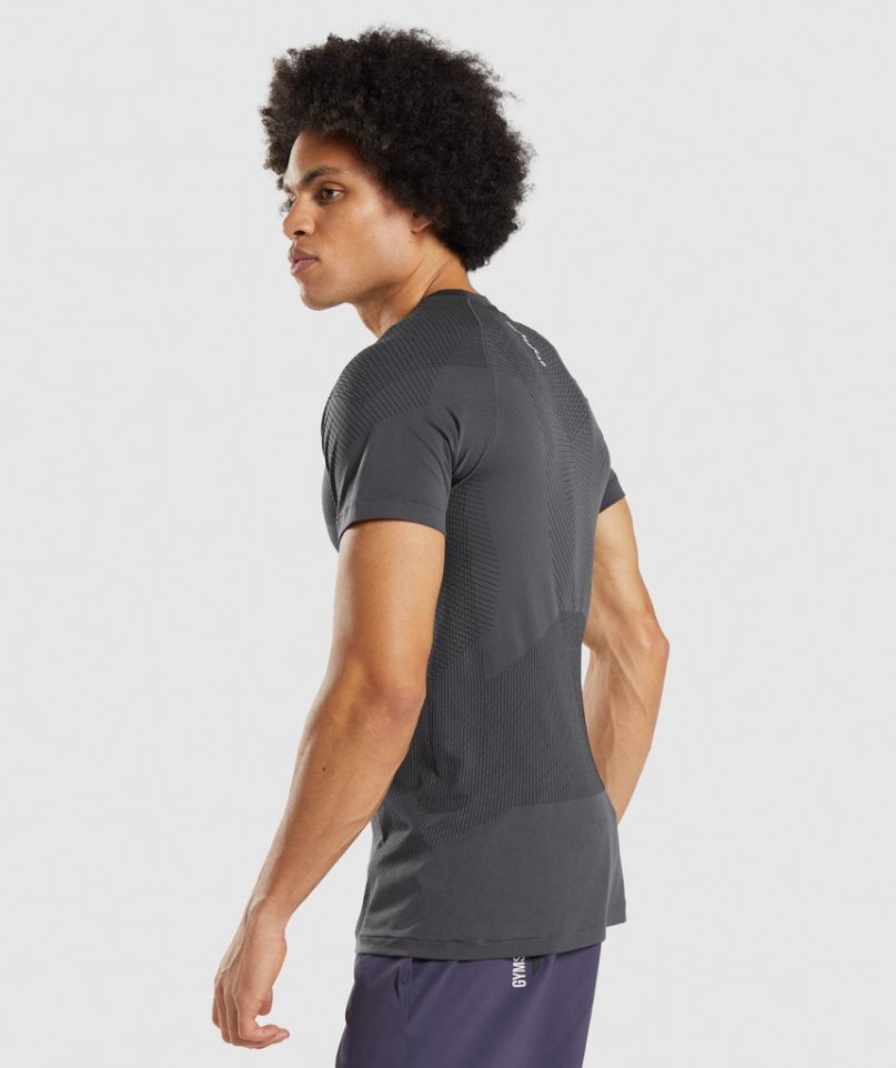 Men's Gymshark Apex Seamless T-Shirts Black | NZ 3ZWEOQ